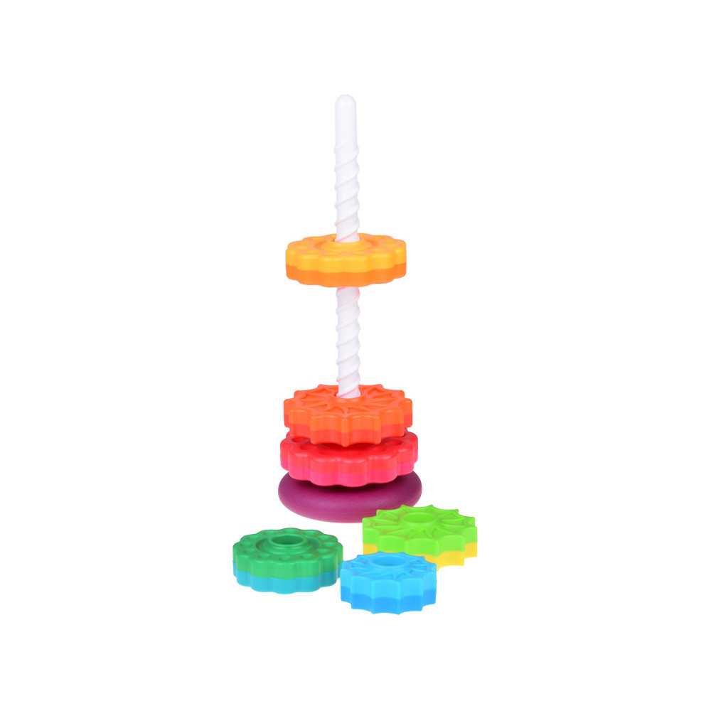 Rainbow spiral tower for stacking sensory toy for children ZA5286