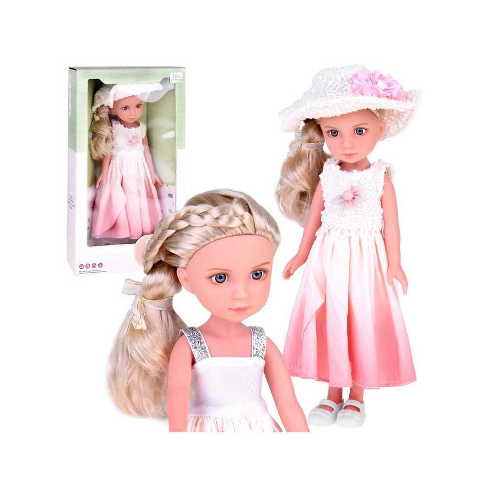 Elegant Stylish Doll in Hat with Long Blonde Hair ZA5314