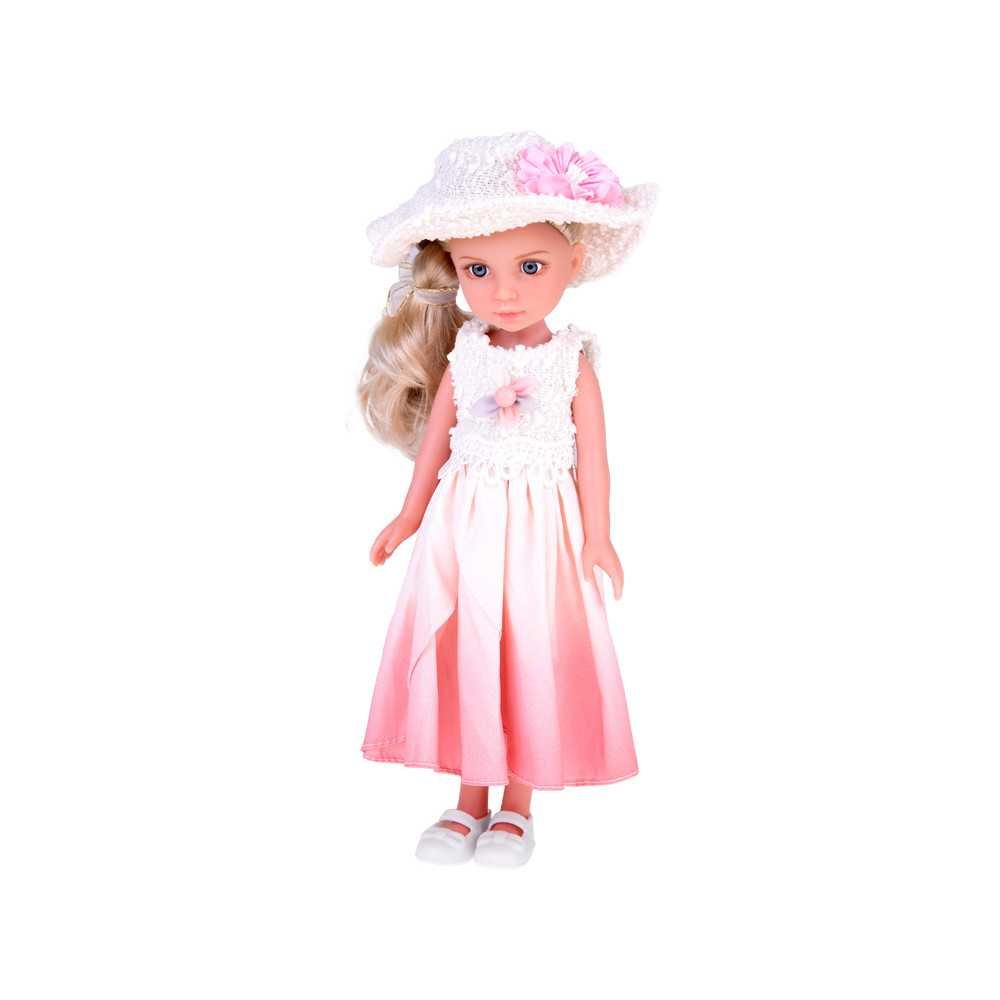 Elegant Stylish Doll in Hat with Long Blonde Hair ZA5314