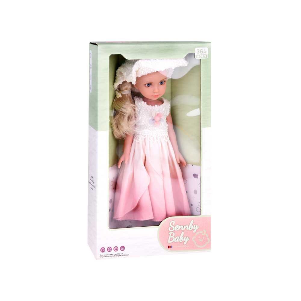 Elegant Stylish Doll in Hat with Long Blonde Hair ZA5314