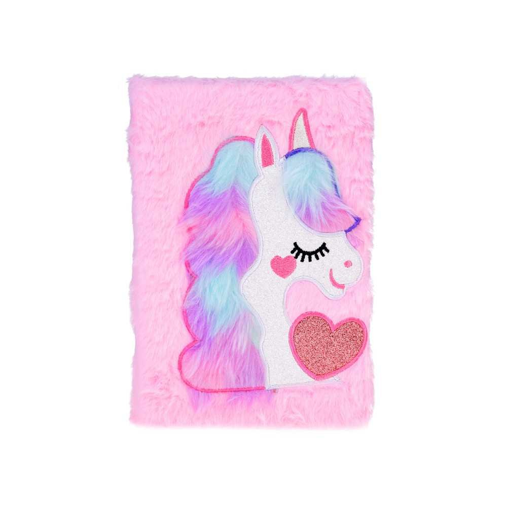 Secret Notebook Diary Pink Unicorn with Heart Glitter ZA5338