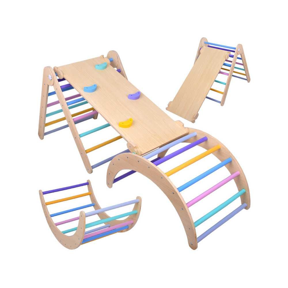 Wooden Home Playground Climbing Set for Children 3in1 ZA5389