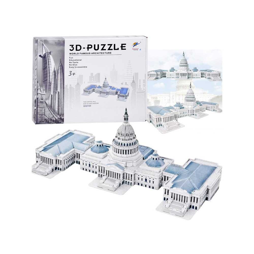 3D dėlionė The Capitol Hill ZA5400, 132 dalių-Laikina-e-vaikas