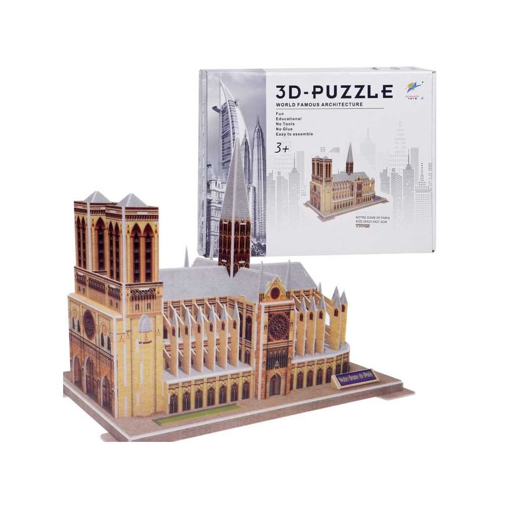 3D dėlionė Notre-Dame katedra Paryžius ZA5402, 77 dalių-Laikina-e-vaikas