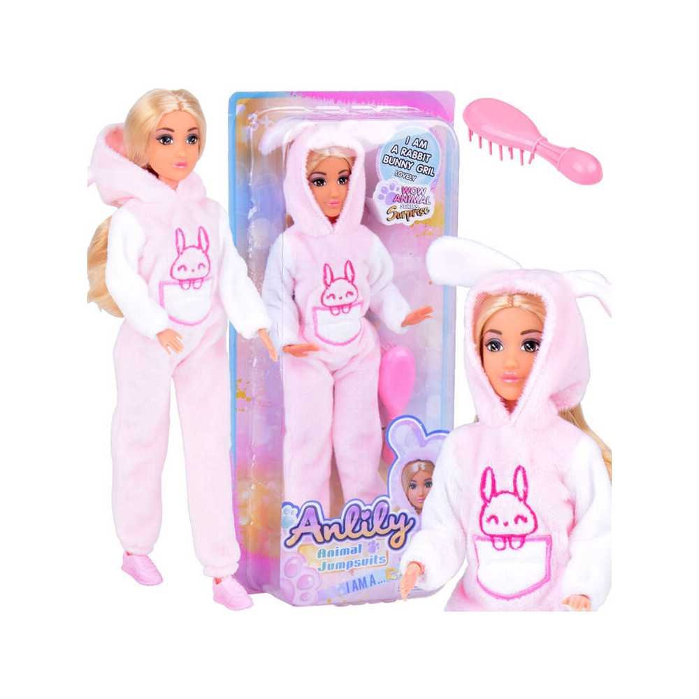 Anlily doll rabbit surprise + brush ZA5418