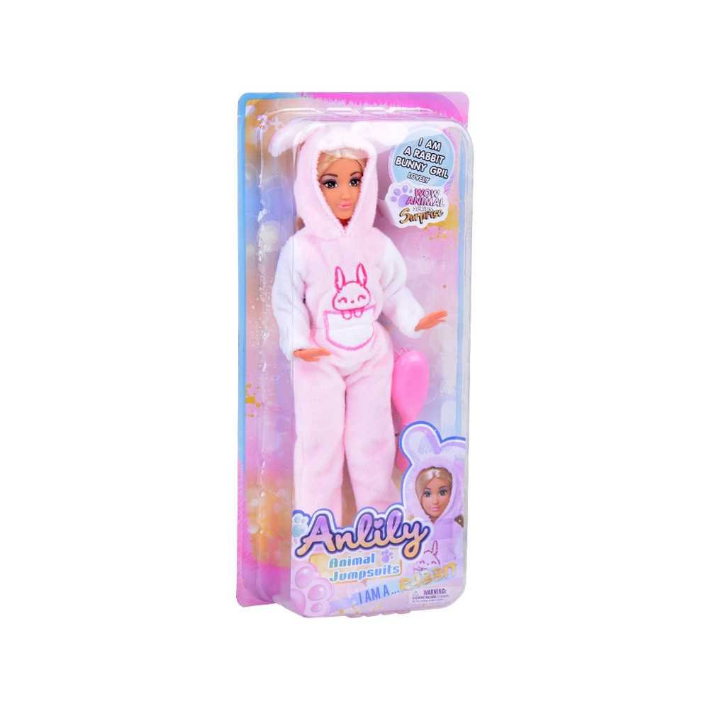 Anlily doll rabbit surprise + brush ZA5418