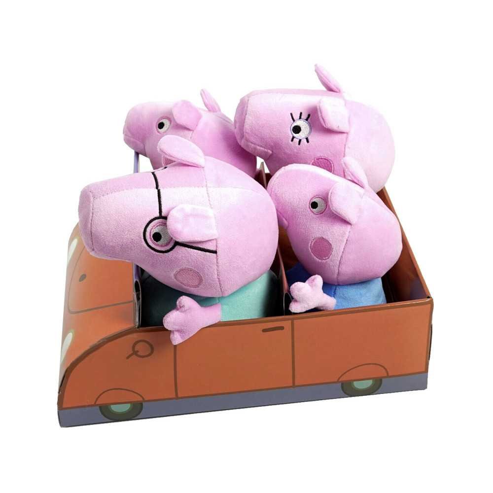 Pliušinių žaislų rinkinys Peppa Pig automobilyje ZA5436-Laikina-e-vaikas