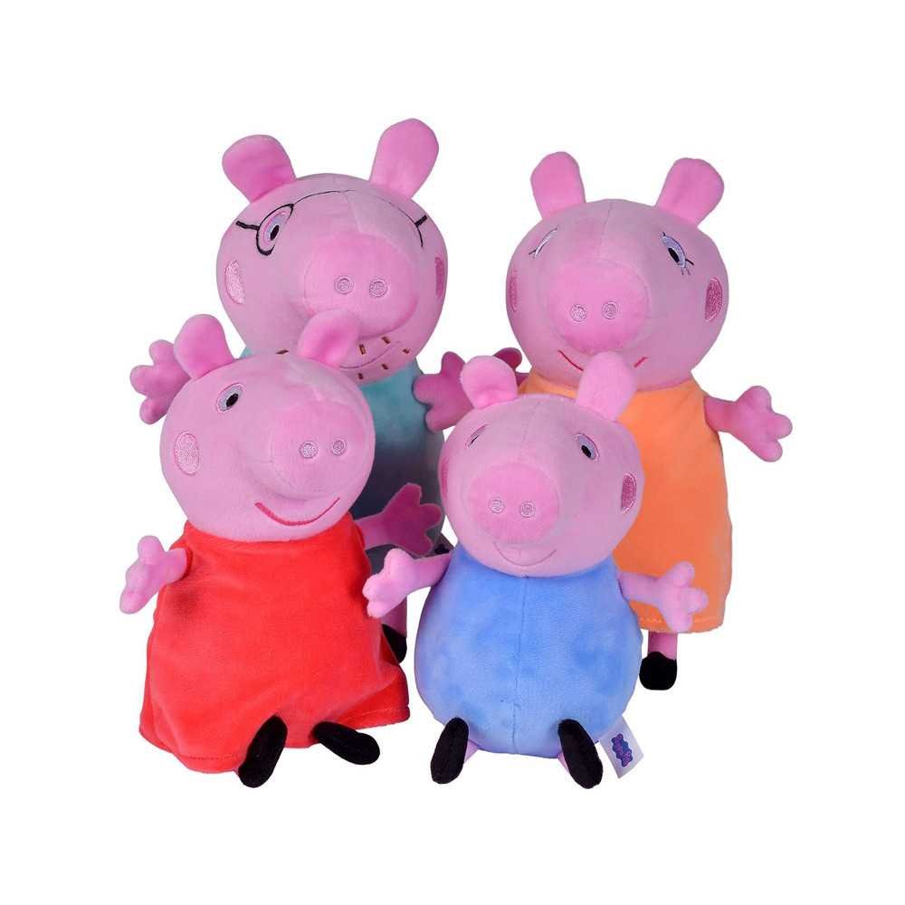 Simba Mascot set Peppa Pig George Mom Dad Pig in the car ZA5436