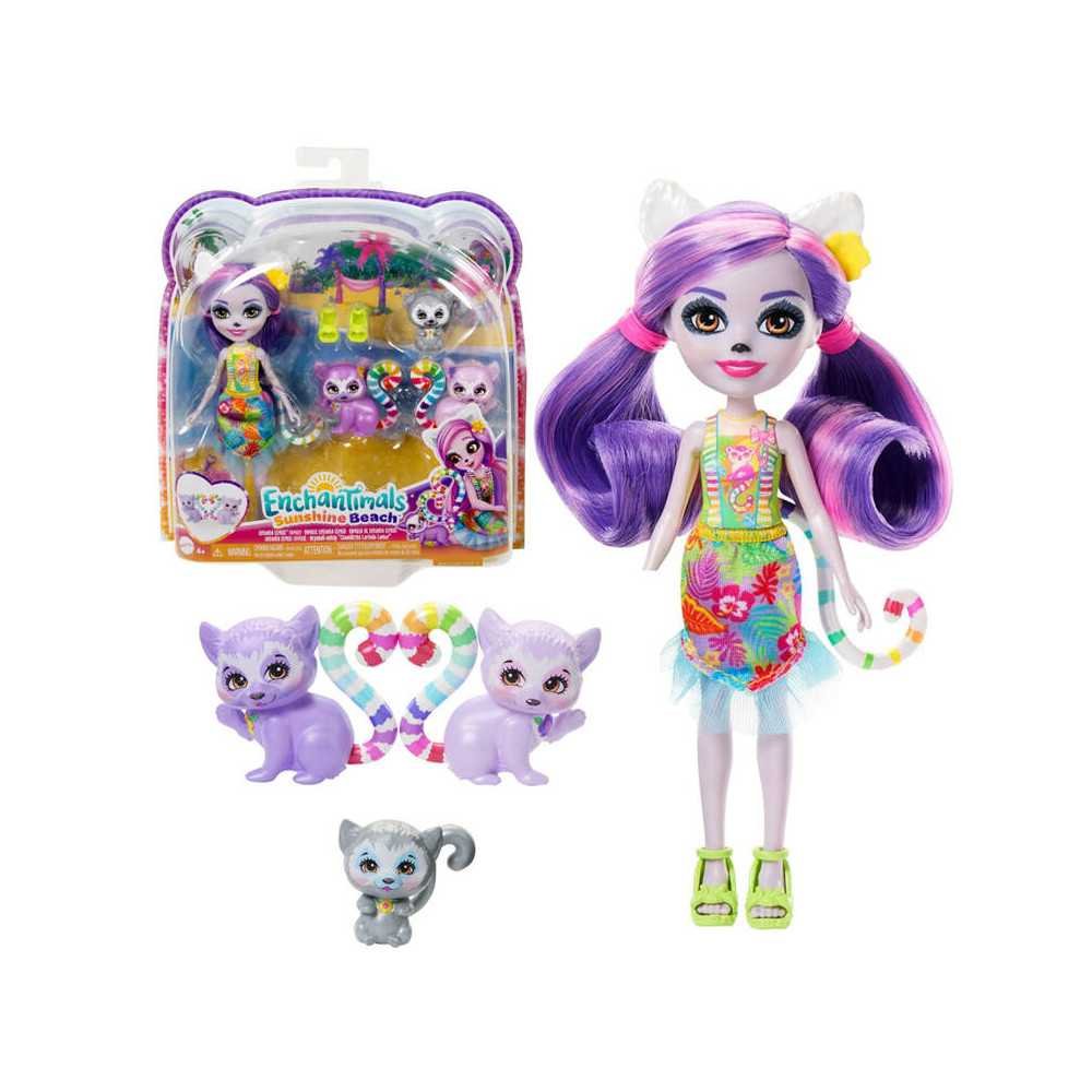 Enchantimals Sunshine Beach Lorinda Lemur doll ZA5440