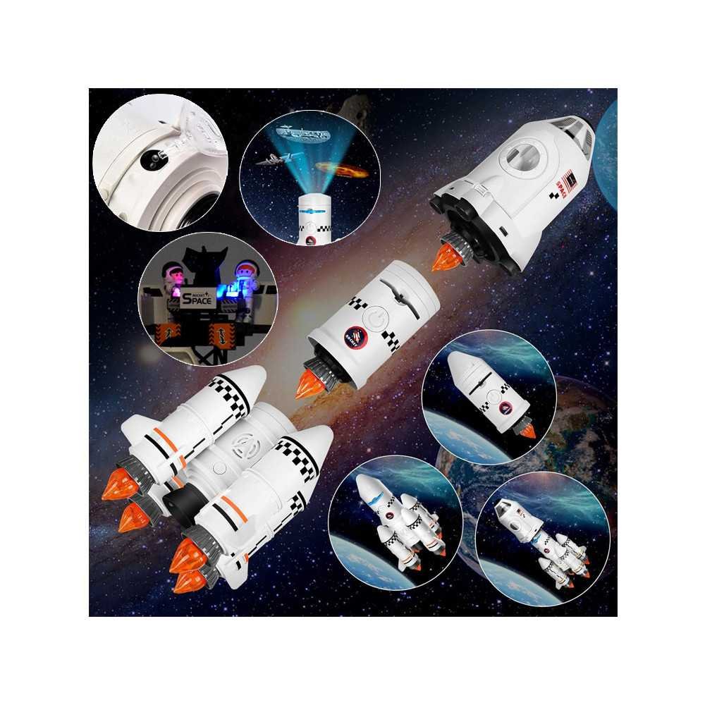 Space Station Rocket Shuttle Projector Set + Figures ZA5455