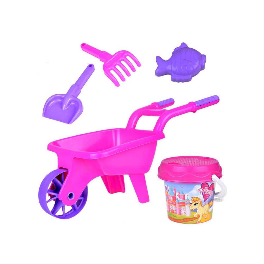 Children's wheelbarrows, sandbox accessories, bucket, shovel, rake ZA5469