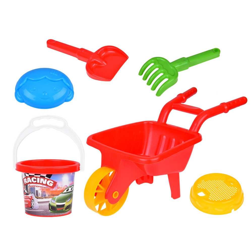 Children's wheelbarrows, sandbox accessories, bucket, shovel, rake ZA5469