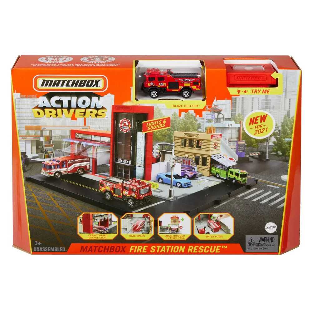 Gaisrinės tarnybos rinkinys Mattel Matchbox + gaisrinis automobilis ZA5526-Laikina-e-vaikas