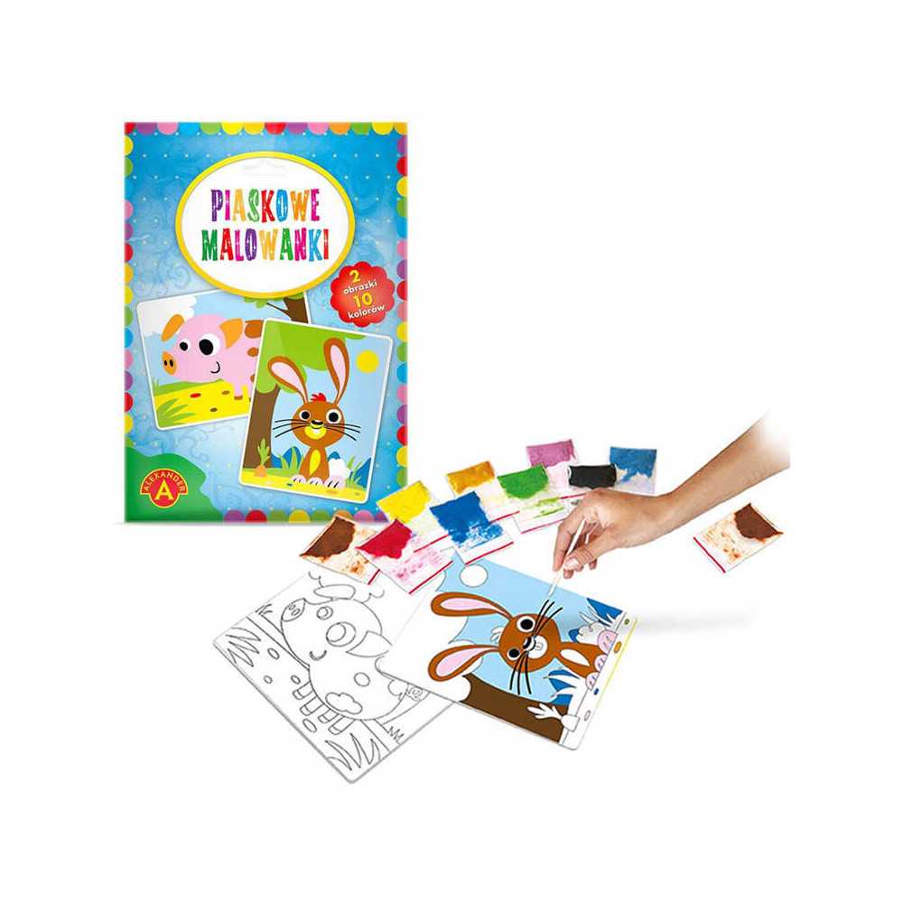 Alexander sand coloring creative set 2 pictures piggy rabbit ZA5534