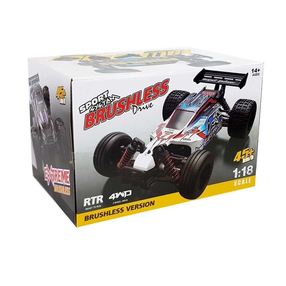 Auto Terenowe Buggy Zdalnie Sterowane 1:18 Niebieskie ENOZE 9303E 45 km/h