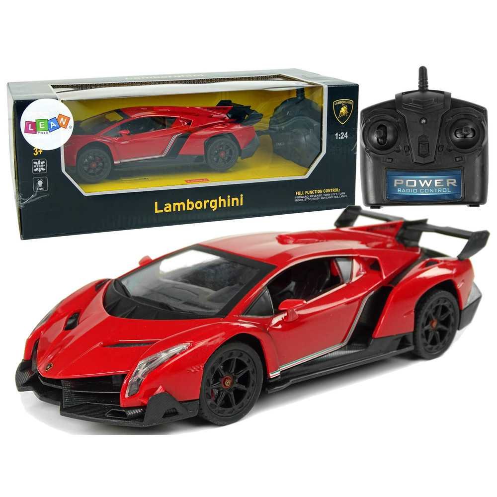 Sportinis automobilis R/C 1:24 Lamborghini Veneno Red 2.4 G-Žaislai, Auto ir transporto žaislai, Valdomos radijo bangomis-e-vaik