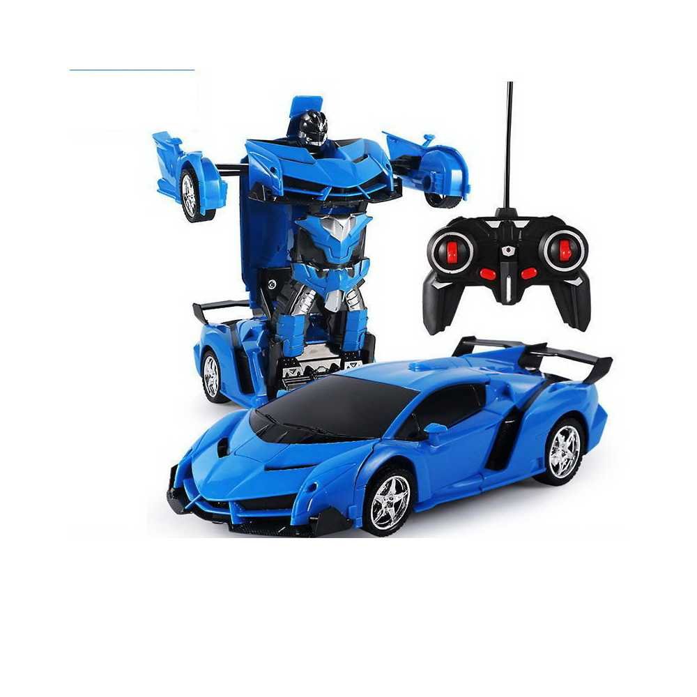 Auto Robot Transformer + Remote Control Deformed Car 2in1 Multifunctional Blue