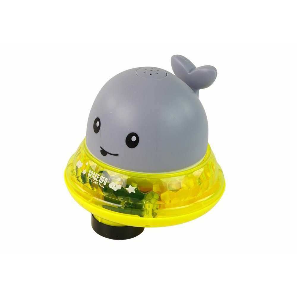 Whale Squirting Water With Stand Gray Bath Toy