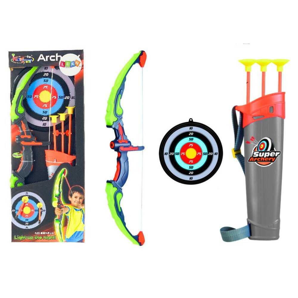 Archer Set Bow Shield Quiver Arrows 3 Pcs Light