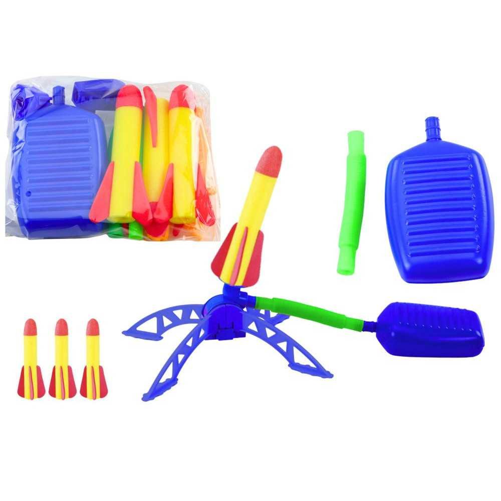 Foam Rocket Launcher Pump Set Blue Garden