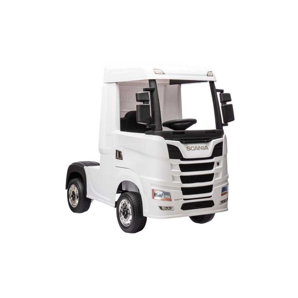 Battery-powered car Scania 500R HL698 White 4x4