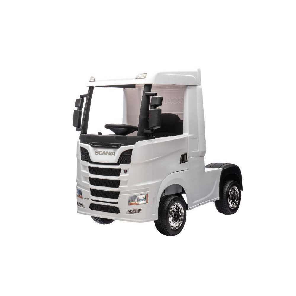 Elektromobilis Scania 500R HL698, 4x4, White-Elektromobiliai vaikams, Sunkvežimiai-e-vaikas