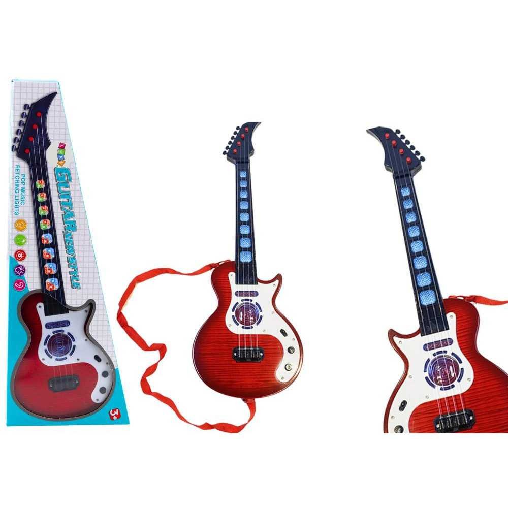 Electric Guitar For Kids Lights Melodies Red