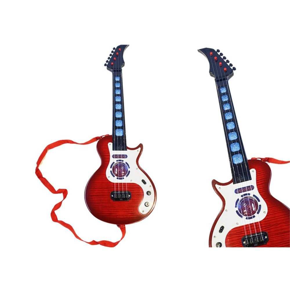 Electric Guitar For Kids Lights Melodies Red