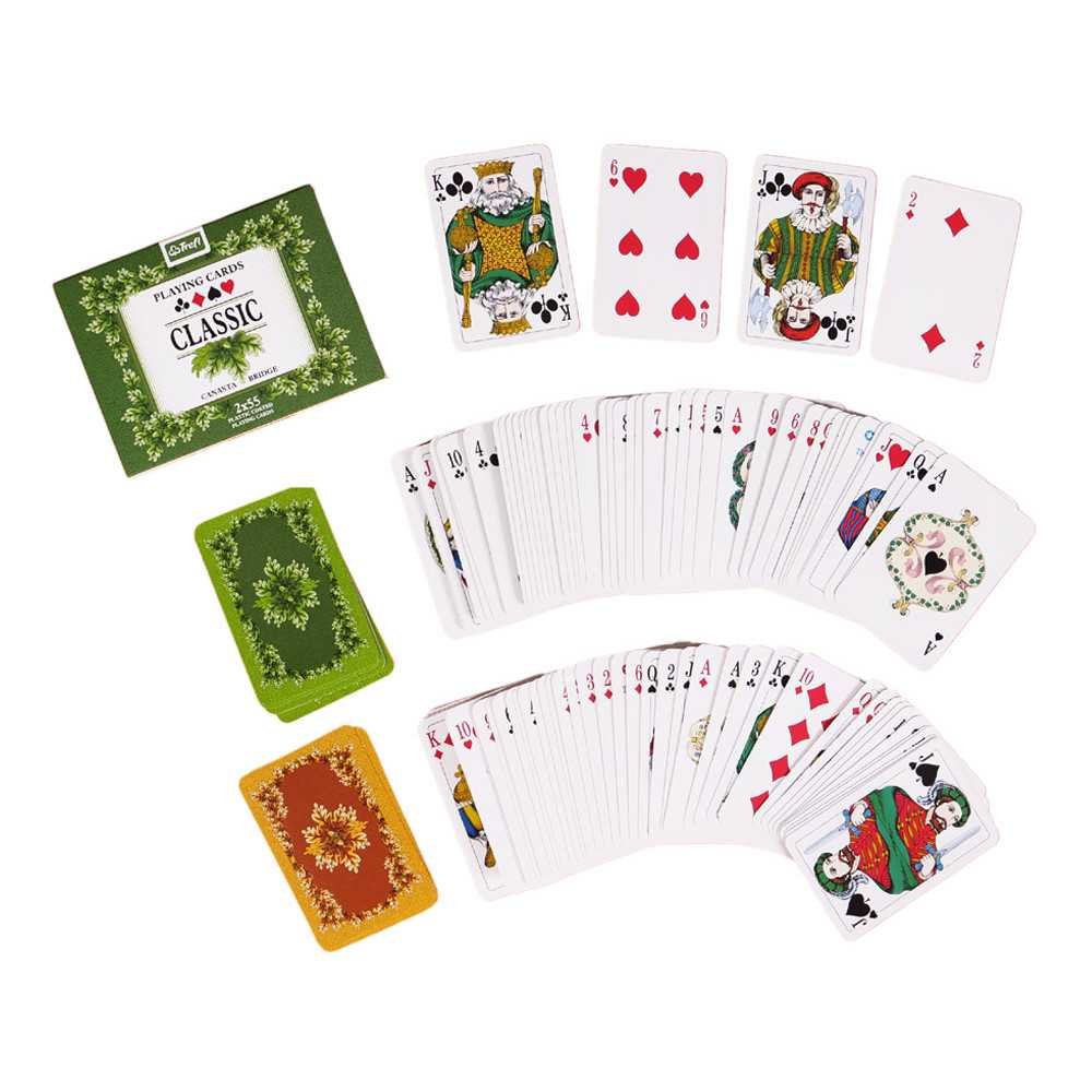 Trefl classic deck of cards Playing cards - Classic 2 x 55 KS0166