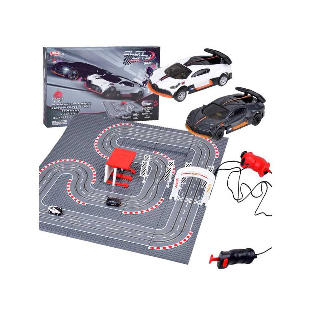 Bugatti Race Track with Blocks 2 Remote Control Cars! Super fun RC0664