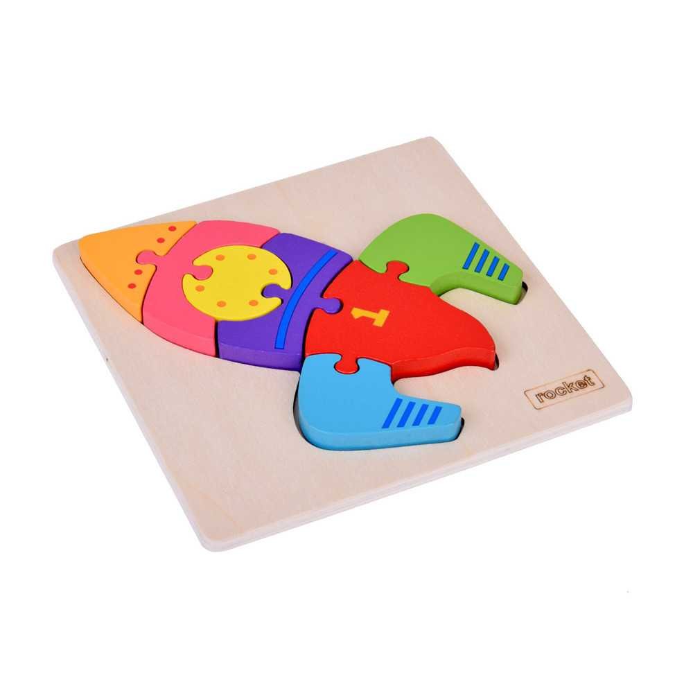 Rocket Wooden Puzzle Educational puzzle for children ZA5370