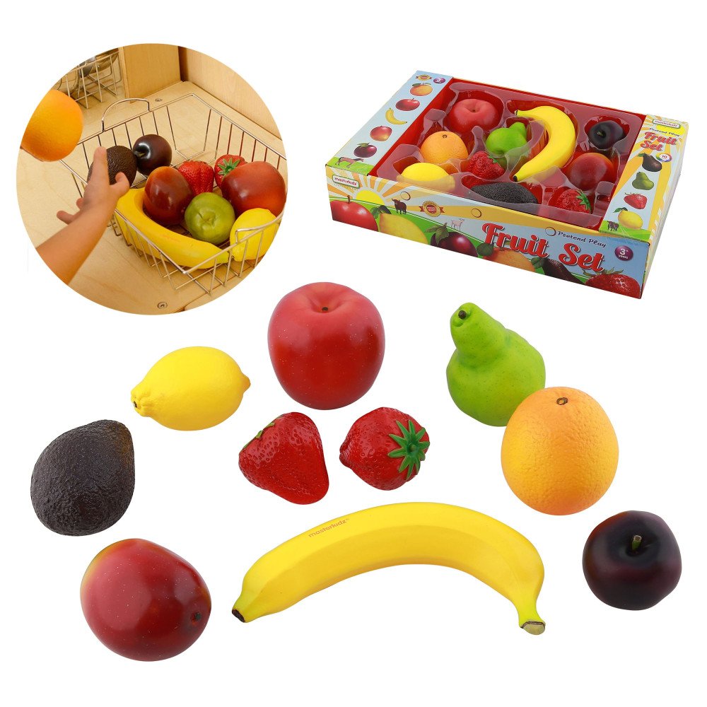 Virtuvės komplektas MASTERKIDZ Realistic Fruits, 10 elementų-Laikina-e-vaikas