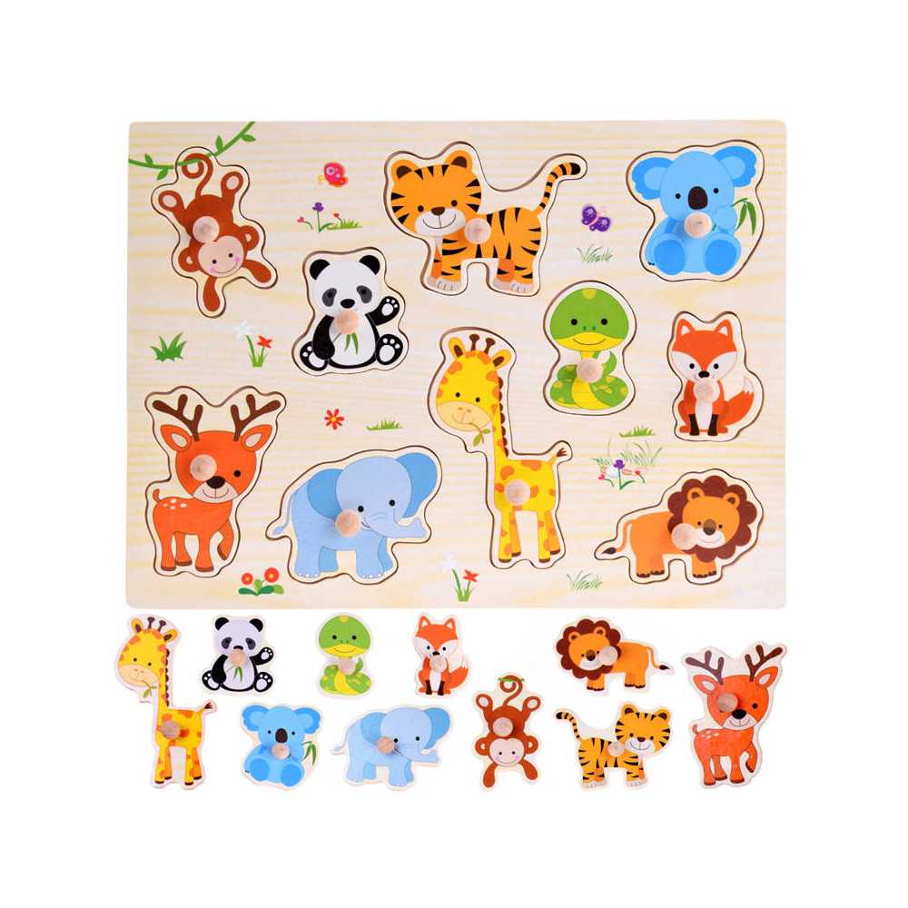 Wooden puzzle ANIMALS puzzle 10 pieces ZA4721