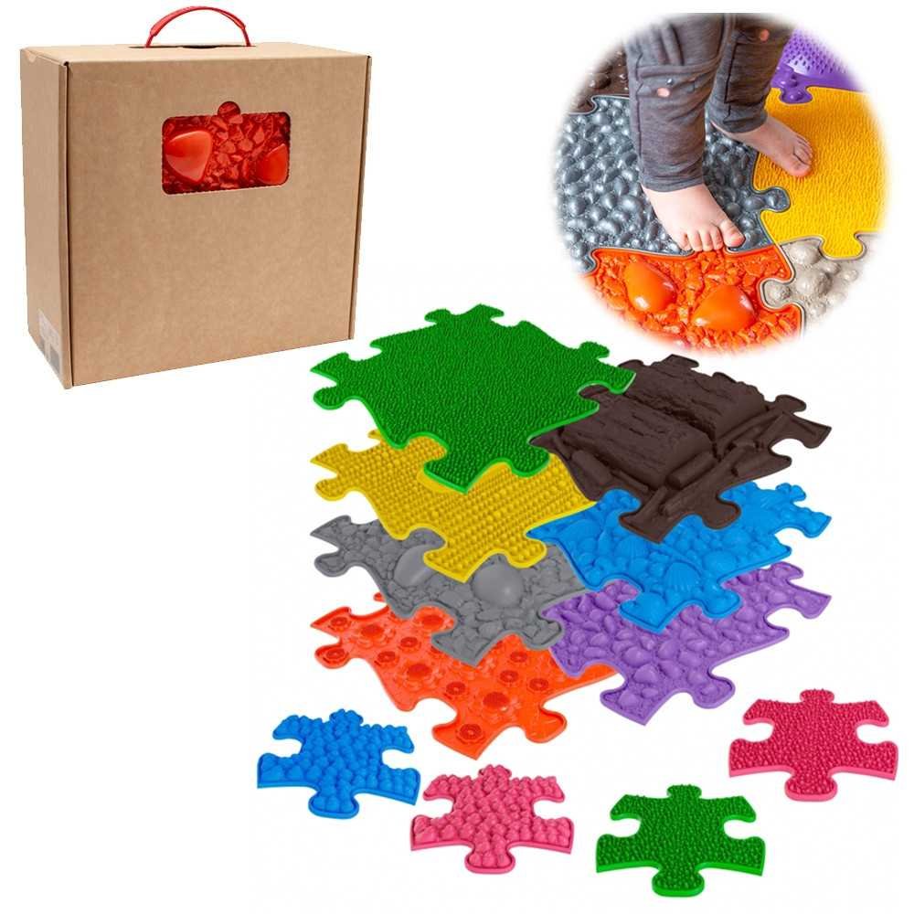 WOOPIE Mata Sensoryczna Ortopedyczna Puzzle 7 el. + 4 małe					