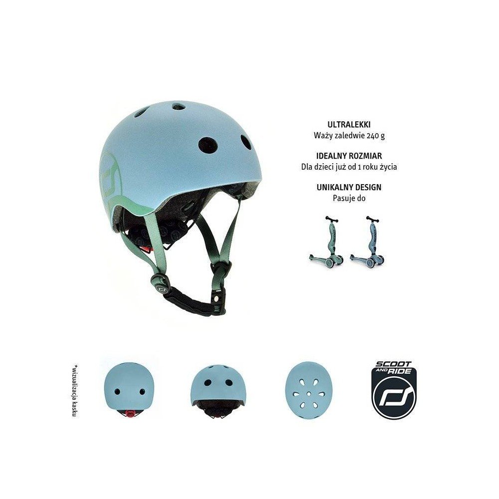 SCOOTANDRIDE - XXS-S helmet for children 1-5 years Steel