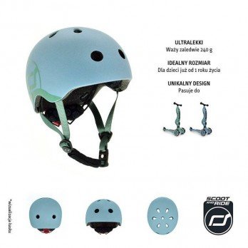 SCOOTANDRIDE - XXS-S helmet for children 1-5 years Steel