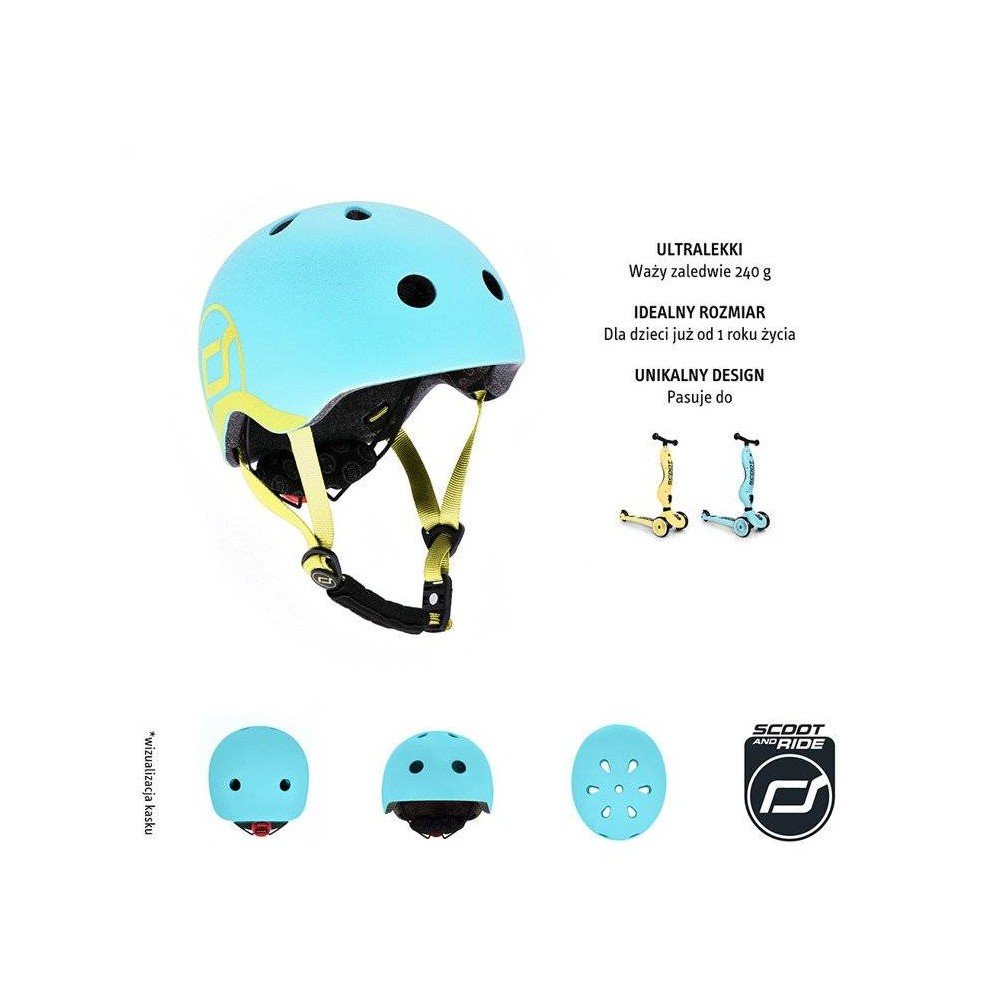 SCOOTANDRIDE - XXS-S helmet for children 1-5 years Blueberry