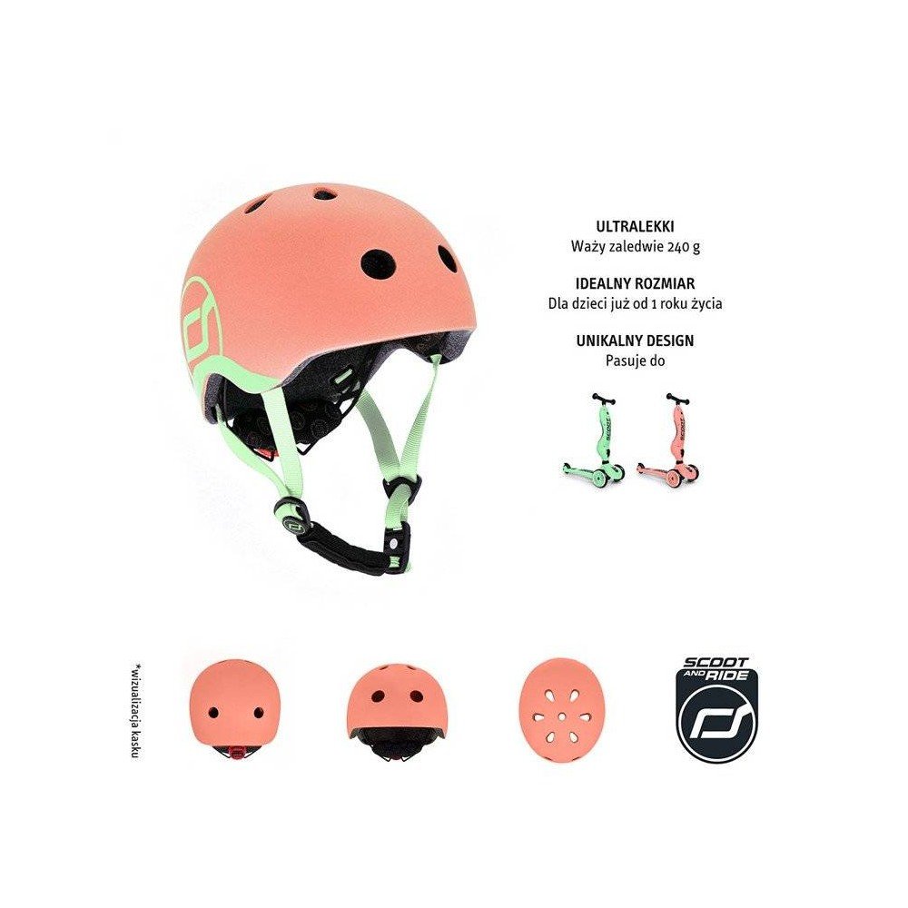 SCOOTANDRIDE - XXS-S helmet for children 1-5 years Peach