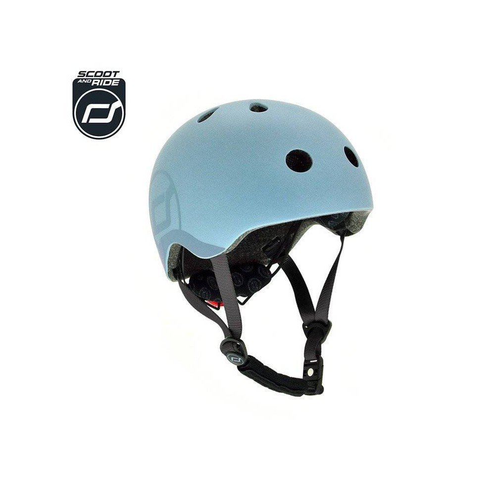 SCOOTANDRIDE - Kask S-M dla dzieci 3+ Steel