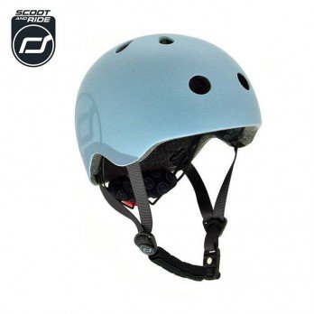 SCOOTANDRIDE - S-M helmet for children 3+ Steel