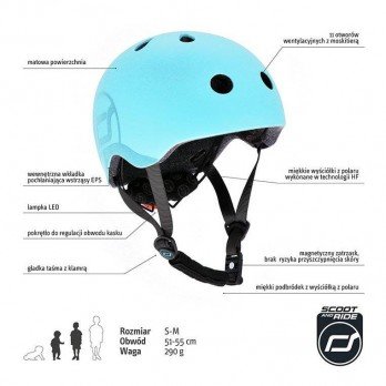 SCOOTANDRIDE - S-M helmet for children 3+ Blueberry