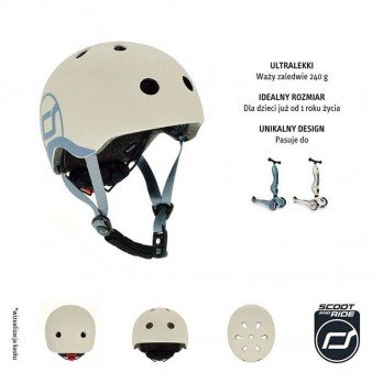 SCOOTANDRIDE - XXS-S helmet for children 1-5 years Ash