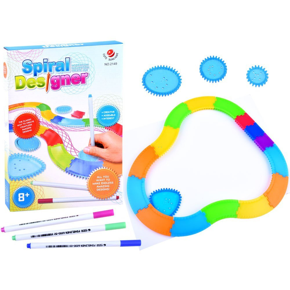 Spirograph Drawing set CREATIVE spirals Drawing aid TA0080