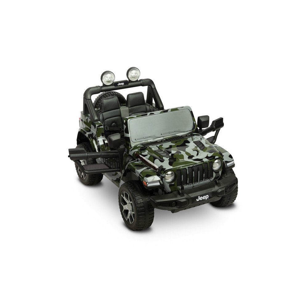 AKUMULIATORINĖ TRANSPORTO PRIEMONĖ JEEP RUBICON CAMO-Elektromobiliai vaikams, Visureigiai-e-vaikas