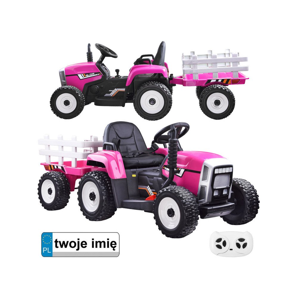 Tractor with a trailer for a battery + PA0242 remote control