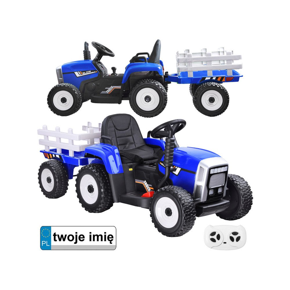 Tractor with a trailer for a battery + PA0242 remote control