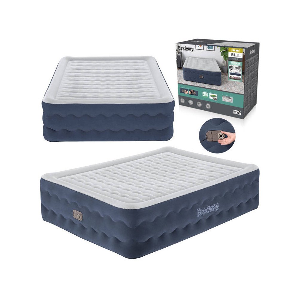 Bestway 2-person Mattress Queen Tritech Truleisure Air 203x152x51cm 6716P