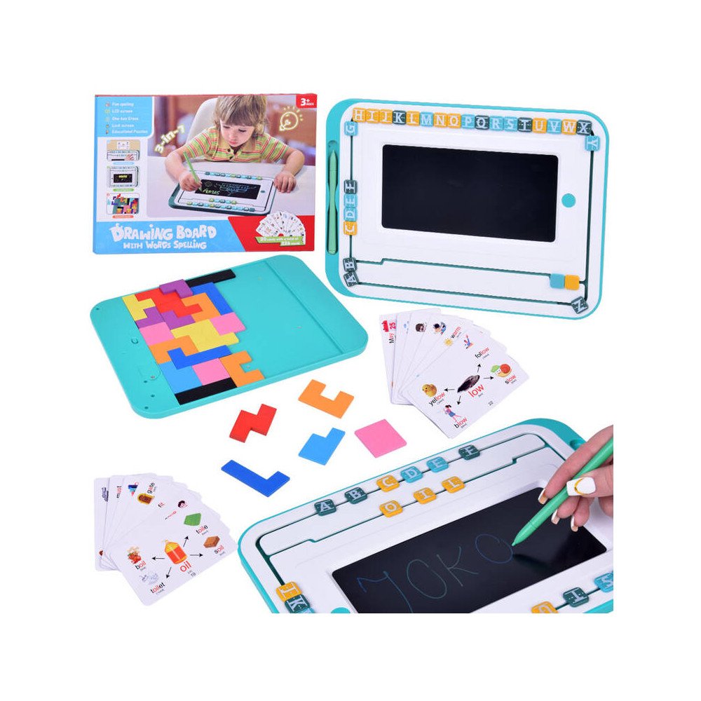 Educational set 3in1 LCD board + cards for LEARNING ENGLISH TA0113