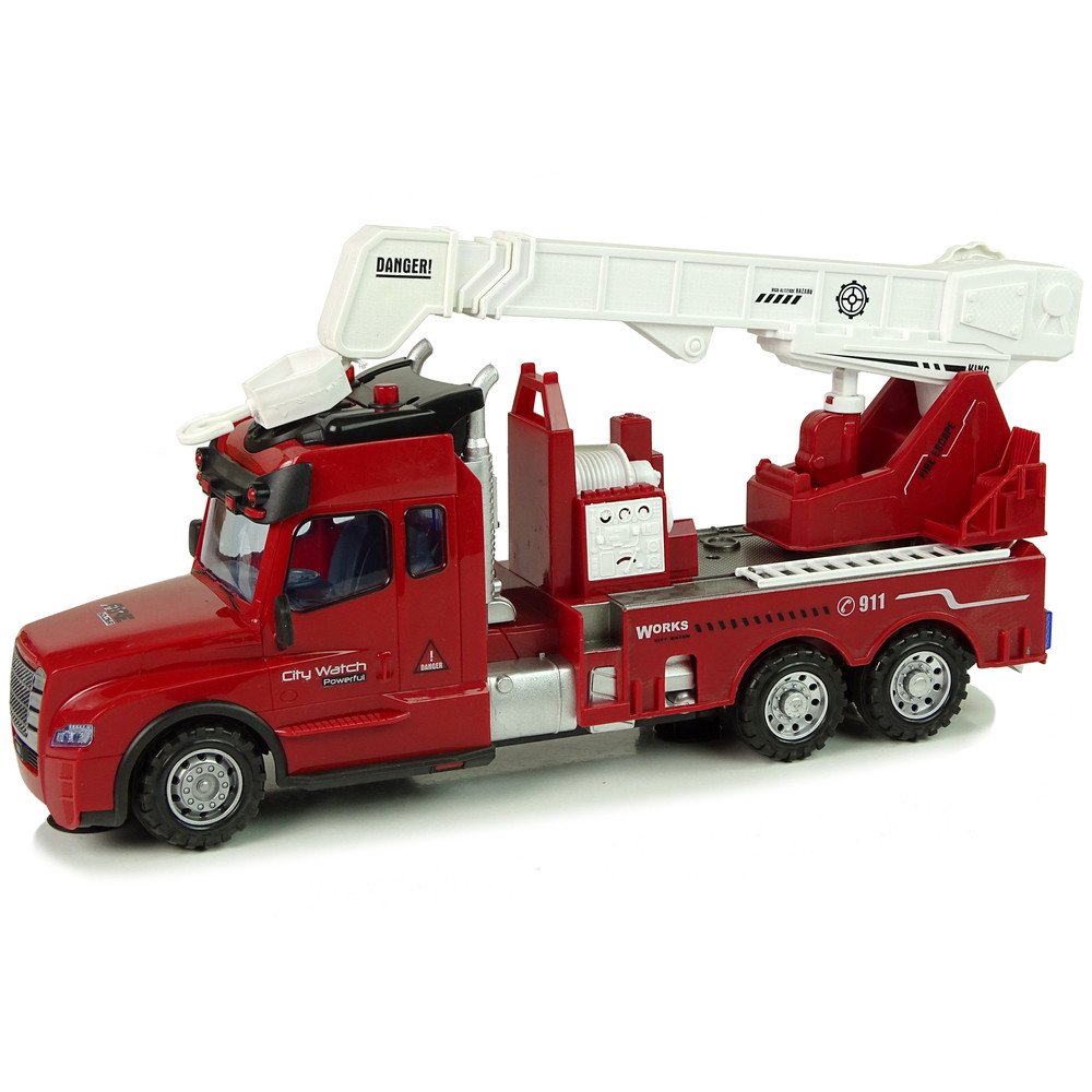 Remote Control Fire Truck Remote Control 2.4G Lights Sounds Red