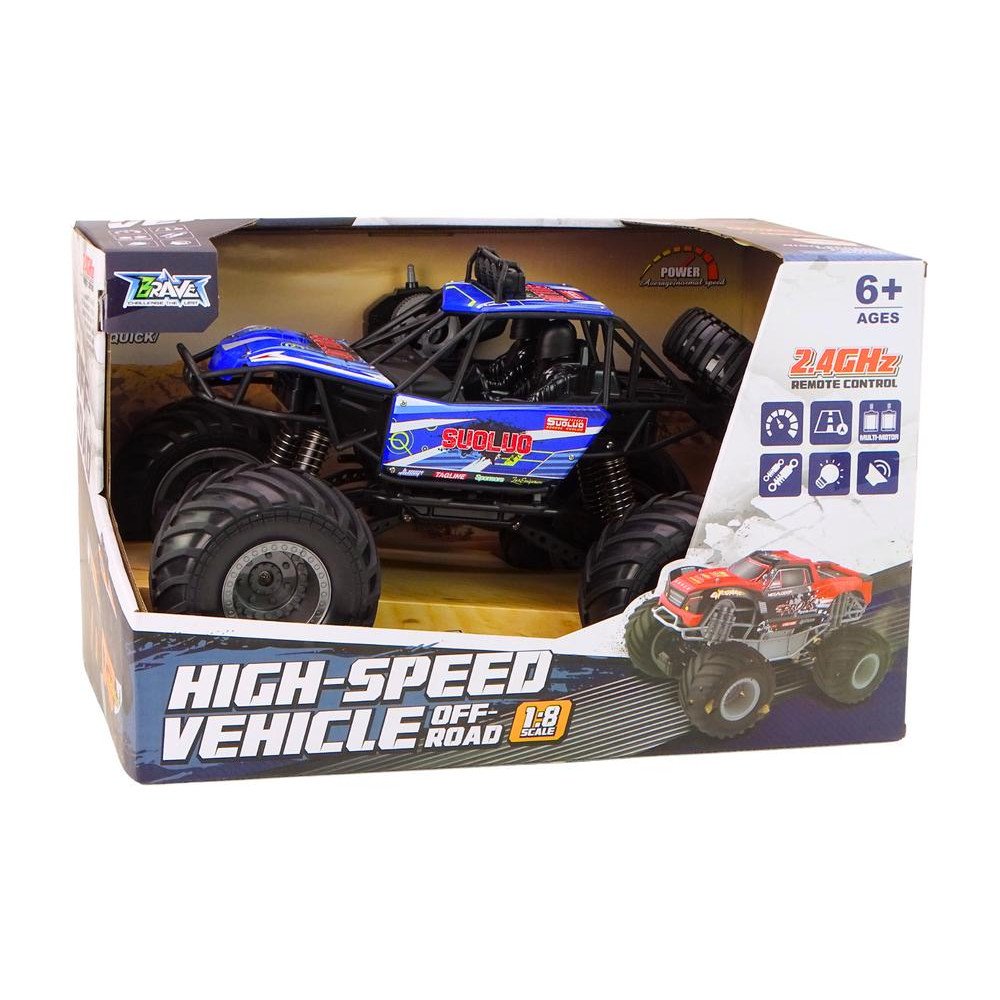 Off-road Remote Controlled RC Car 1:8 Blue Shock Absorbers